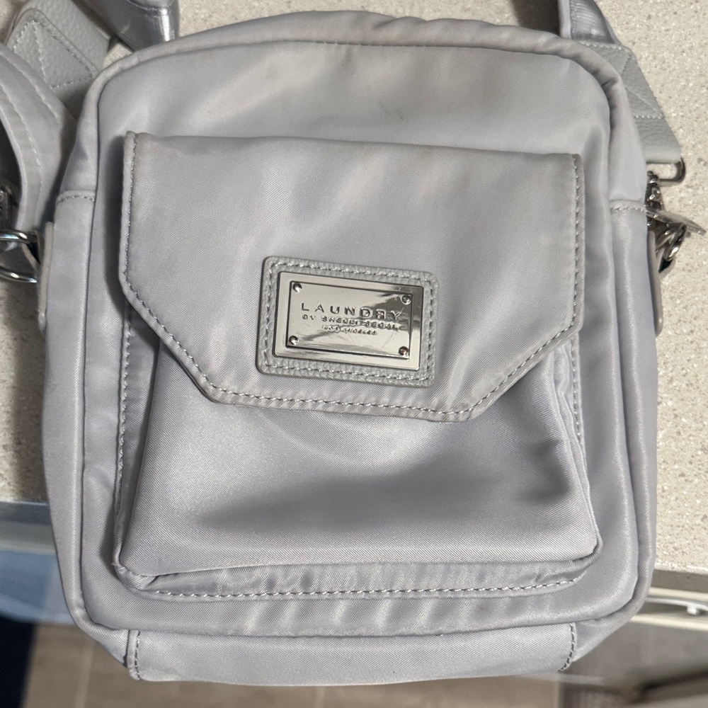 Laundry By Shelli Segal Silver Crossbody Bag